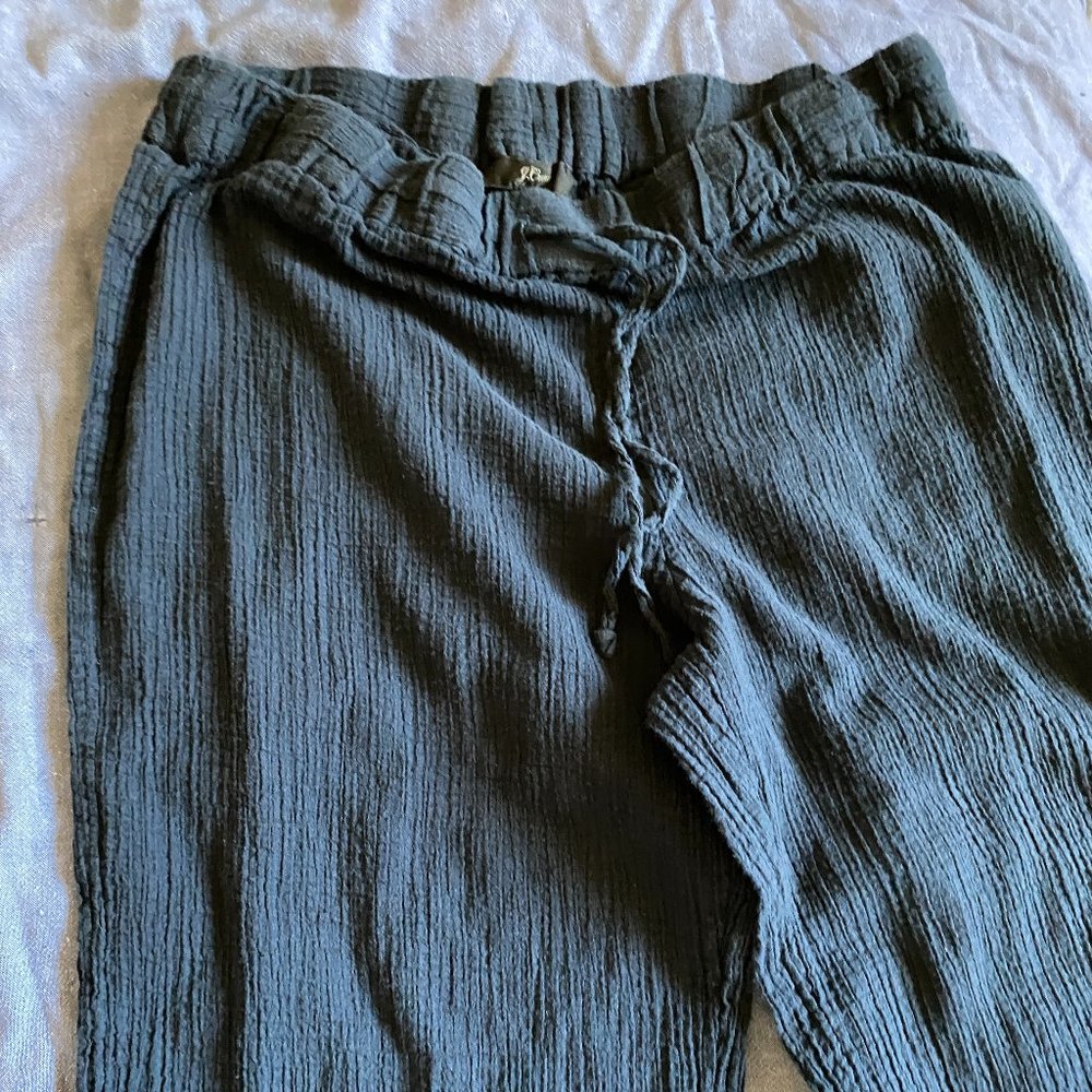 J Crew Drapey crinkle-cotton beach pant